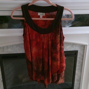 Dressbarn brown and orange tank top